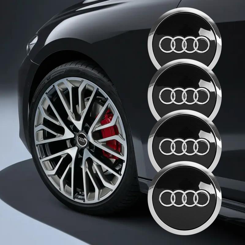 Hot 60mm 61mm 69mm 128mm 4Pcs Car Wheel Hub Center Caps Rim Cover Badge For Hot S-Line A3 A4 A6 Q3 Q5 A5 Q7 A1 A8 Q2 Q8 Q4 A4L