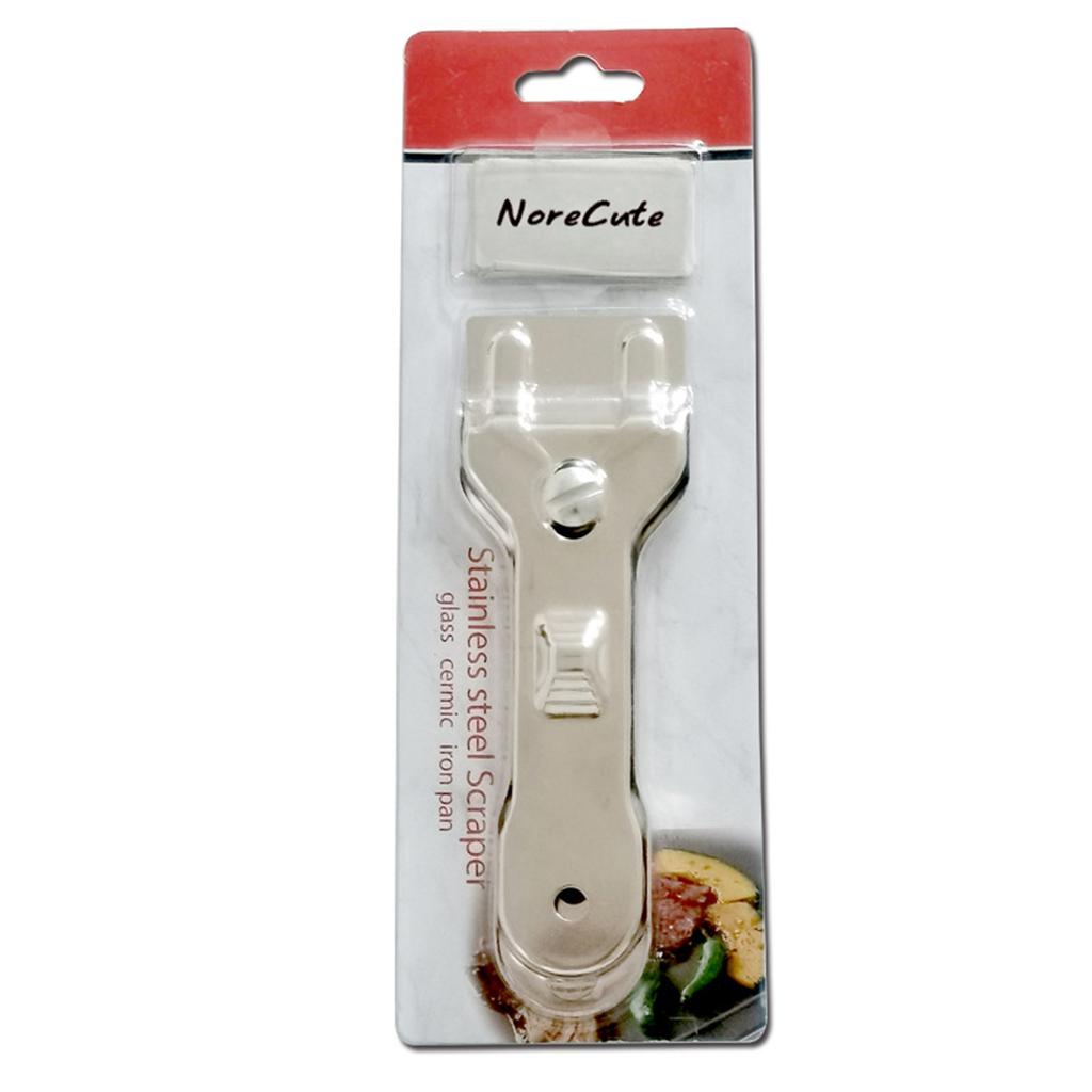 Скребок для варочной панели из стекла и керамики, чистящее средство для духовки и плиты с 10 сменными лезвиями для удаления ва