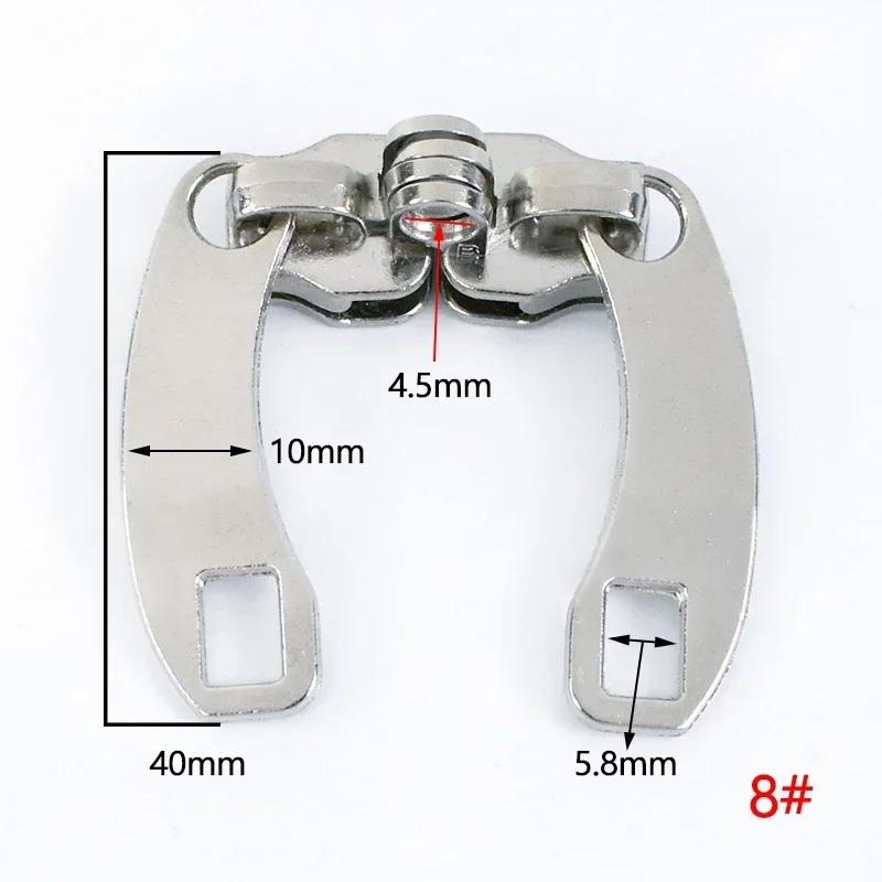 2/4/10 пар Meetee 5# 8# 10# Нейлоновая собачка для молнии с отверстием для замка Чемодан Рюкзак Противоугонная головка молнии Траверса Аксессуар для ремонта