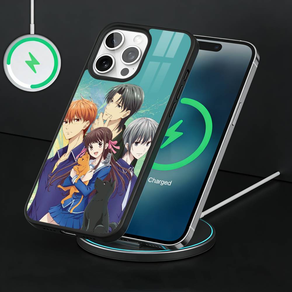 Чехол для телефона Аниме Фруктовый корзина Для iPhone17,16,15,14,13 Plus,Pro Max Магнитный Для Magsafe Беспроводная зарядка
