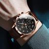 OLEVS Men's Quartz Watch, Moon Phase Calendar, Date & Day Display, Leather Band, Black & Brown, Lightweight Water-Resistant Design