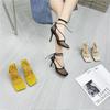 Women High Heels Mesh Sandals Pumps 2025 Summer Sexy Strappy Hollow Roman Shoes New Open Toe Sandals Size 35-43 Sandalias Mujer