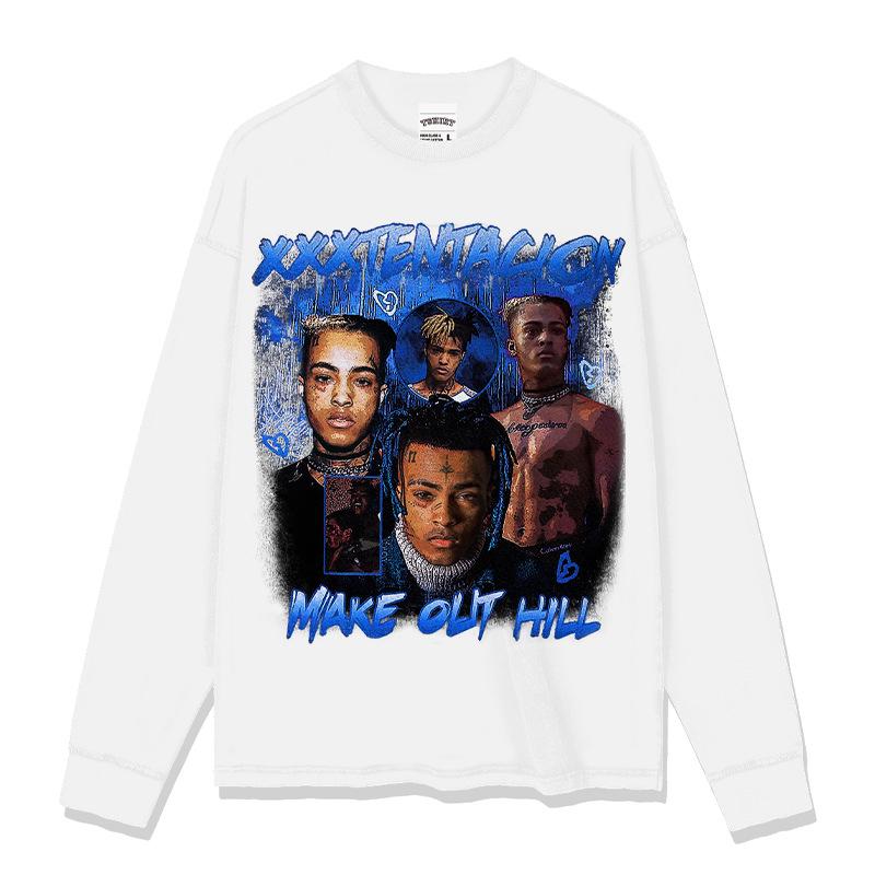 Винтажная тяжелая хип-хоп футболка XXXTentacion – Европейский и Американский стритвир