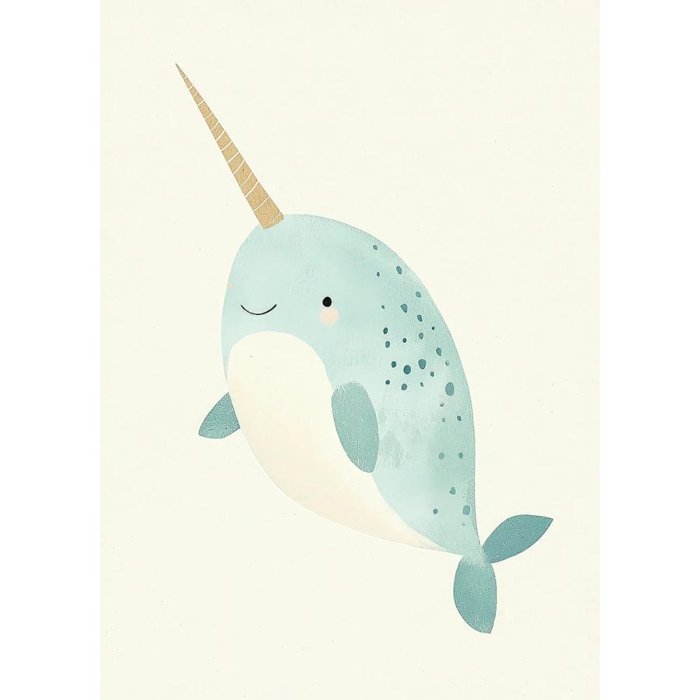 Милый постер с акварельными морскими животными, минимализм, пляж, принт с осьминогом и китом, холст, настенное искусство, картина, декор для дома, детской комнаты