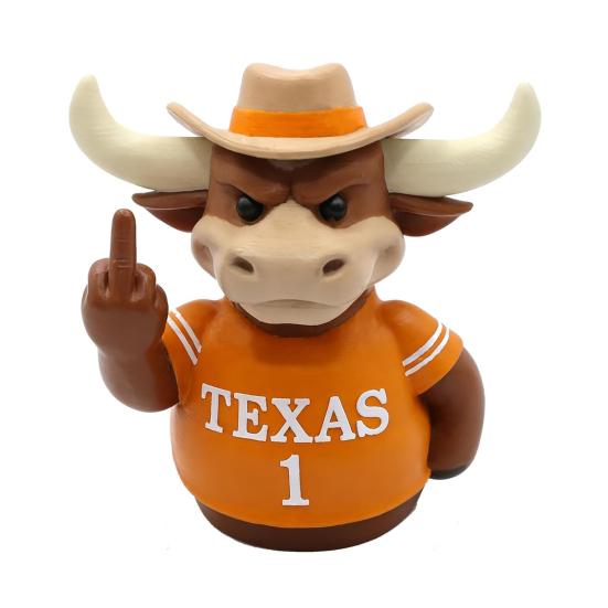 Статуэтка Техасский Бык Средний Палец Юмористическая Полимерная Фигурка Хайлендской Коровы Смешной Декор для Приборной Панели Автомобиля для Грузовика Стола Полки Подарок-прикол для Мужчин