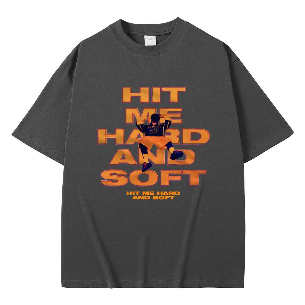 Футболка Hit Me Hard and Soft Tour с коротким рукавом, мужская повседневная футболка большого размера, уличная одежда для мужчин и женщин