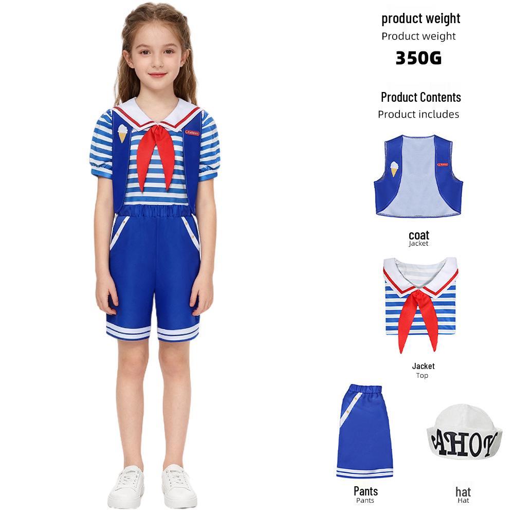 Stranger Things Sailor Costume: Parent-Child Set for Halloween Party & Performance