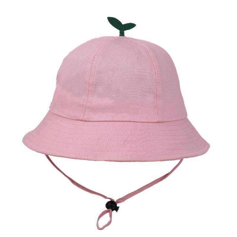 Summer sunscreen visor baby spring summer kindergarten bucket hat boys and girls can customize logo small yellow hat