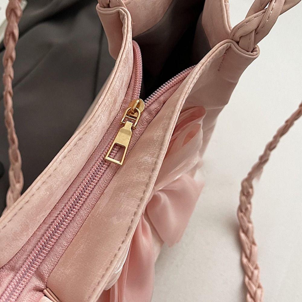 PU Women's Shoulder Bag Large Capacity Crossbody Bag Versatile Bow Shoulder Bag Casual Wear