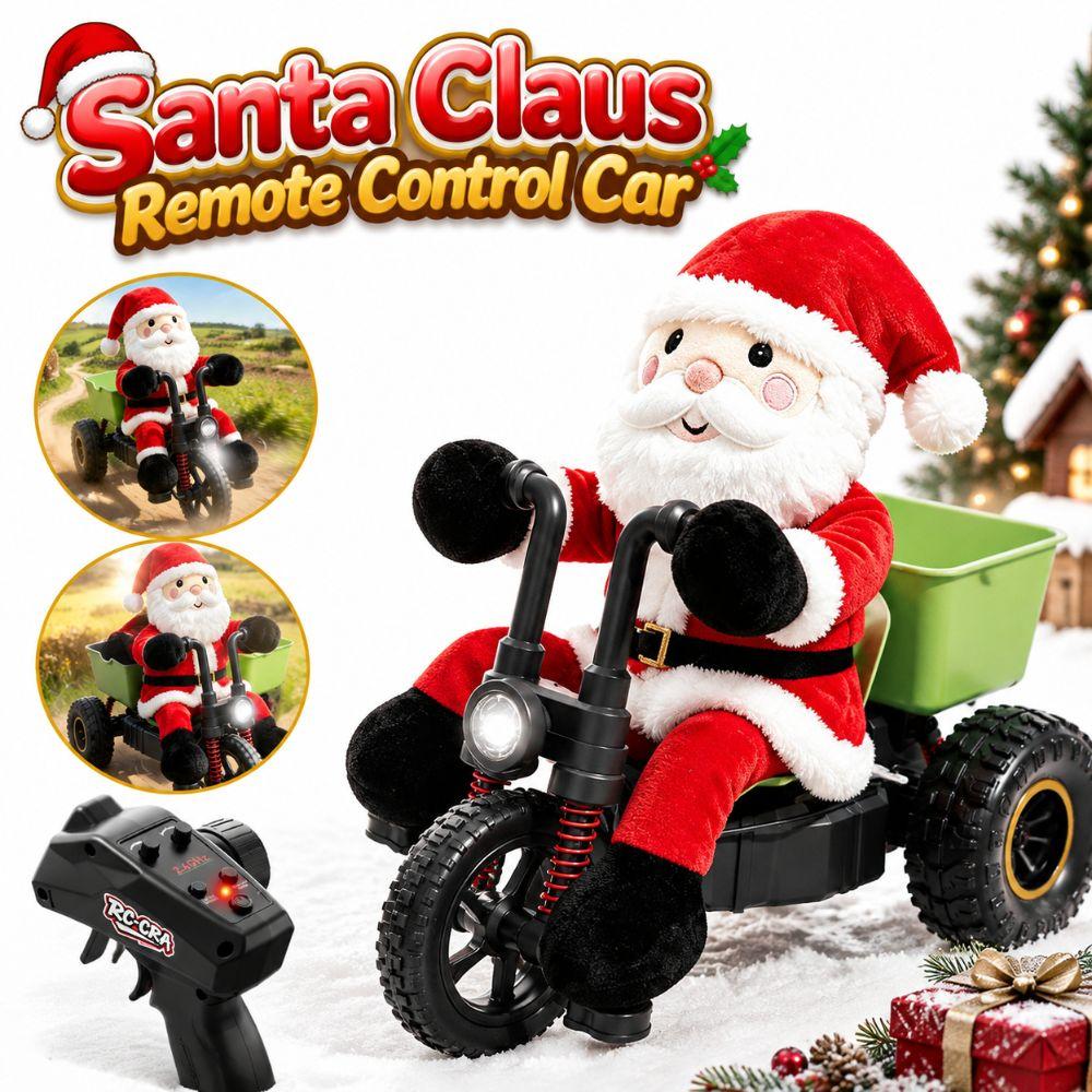 Santa Claus Doll Figure RC Tricycle Cartoon Remote Control Drift Car  Christmas Gift