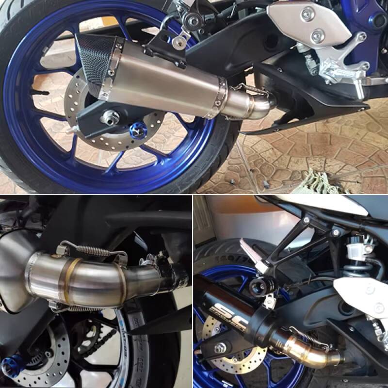 Мотоцикл R25 Mt25 Для Mt03 R3 Yzfr3 Yamaha YZF Выхлопная Средняя Стыковочная Трубка Соединитель 51Mm Мотоцикл Выхлопная Труба Глушителя