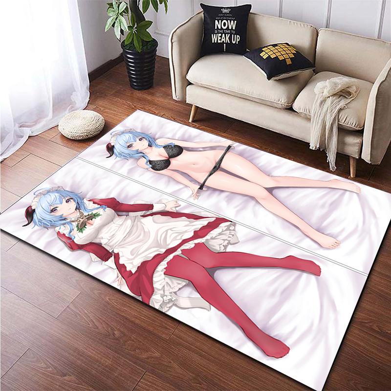 Сексуальный аниме-девушка с принтом, креативный узор, нескользящий ковер на заказ, гостиная, спальня, игровая комната, комната для просмотра фильмов