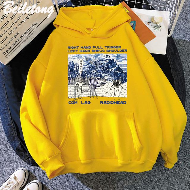 Толстовка с принтом Radiohead Vintage для мужчин/женщин, хип-хоп, рок-группа в стиле нью-йоркского тура, музыкальный альбом, толстовка, пуловер, толстовки с капюшоном