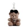 Fashion Bowknot Bear Charm Keychains Lovely Ornament Women Car Keyring Backpack Handbag Charm Pendant Keys Holder