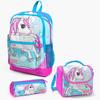 Coral High Kids Blue Neon Pink Узорчатая школьная сумка из 3 предметов с единорогом SET0123711
