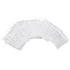100pcs Small Mesh Bags Drawstring Sheer Organza Bags for Candy Weeding Jewelry White