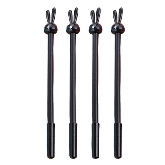 4 шт. быстросохнущие гелевые ручки с милым кроликом, беглое письмо, сверхлегкие, нескользящие, удобные ручки с чернилами