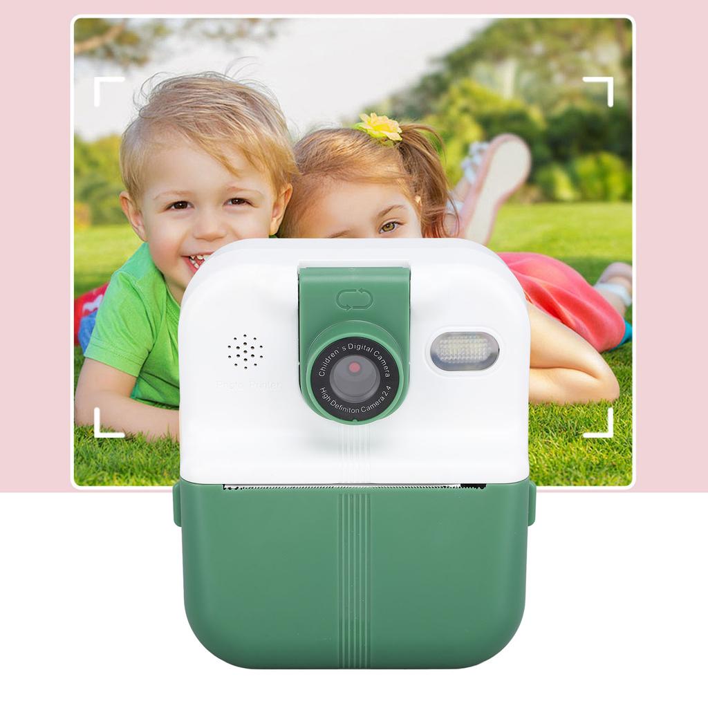Camera Instant Print 2.4 Inch IPS Screen Selfie Digital Camera with 1080P Videos Portable Travel Cam