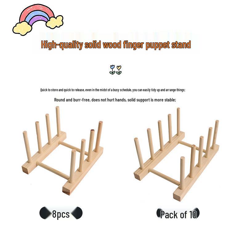 Подставка для пальчиковых кукол в виде животных для языковых зон детского сада и кукольного домика