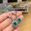 Имитация Параиба Бусина Шпилька Драгоценность Аксессуары Гальваническое Разделение Изумруд Леди Ювелирные Изделия Женщины