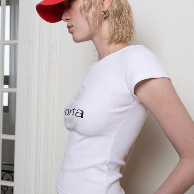 Кепка THEPORTA GRAPHIC DOUBLE LOGO WASH BALL, КРАСНАЯ