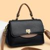 Luxury Leather Women's Shoulder Crossbody Bag Monochromatic Bags Feminine Messenger Bag