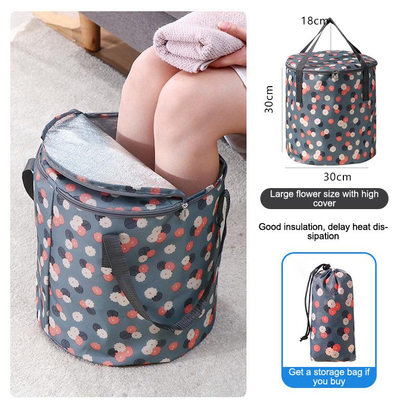 Складная ванна для ног, портативная сумка для ванны, умывальник, ведро для воды, большая вместимость, ванна для ног, спа-массаж, стиральная ванна для путешествий на открытом воздухе
