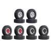 4Pcs Metal Locking Wheel Rims and Strong Tires Suitable for 1/16 Scale Remote Control Crawlers and Trucks