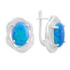 Silver Earrings with Opal 5.625ct (2190486)