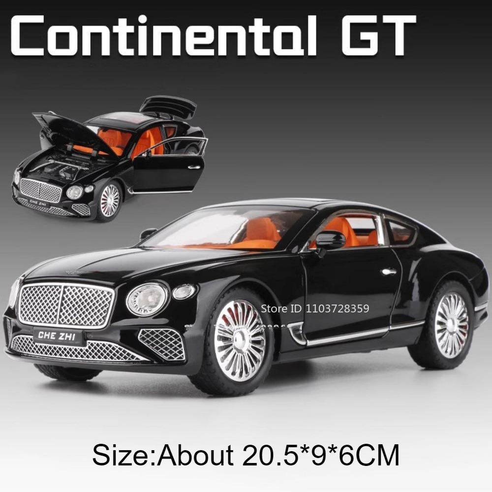 1:24 Bentayga Continental Модель Игрушечные Машинки Сплав Литье под Давлением Амортизация Переднее Колесо Рулевое Управление Звук Свет Офисное Украшение Транспортное Средство