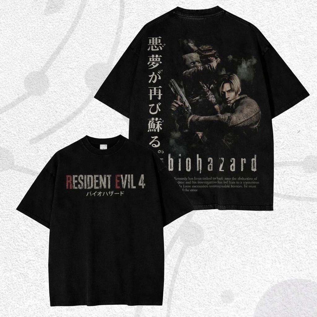 Vintage Fan Gift Resident Evil Shirt Leon Kennedy
