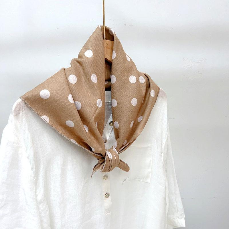 Clearance Welfare Retro Linen Square Scarf Literary And Versatile Women'S Summer Neck Protection Cotton And Linen Small Silk Scarf Scarf Printed Model