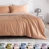1шт органический бамбуковый пододеяльник двойной покрывало постельное белье роскошные шелковистые пододеяльники двуспальная/королевская пара односпальная кровать однотонный цвет