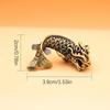 3D Mini Dragon Casting Animal Figurine Retro Style Brass Sculpture Home Office Room Desktop Decoration Collect Ornaments Gift