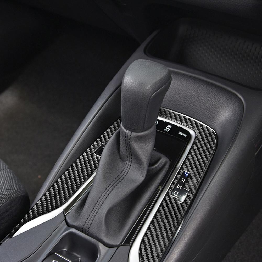 Наклейки на рамку рычага переключения передач из углеродного волокна для Toyota Corolla 2019-2025 гг., углеродное волокно + эпоксидное покрытие для правой руки