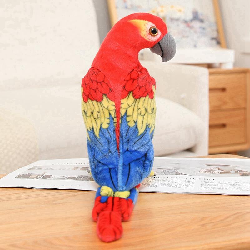 Simulation Parrot Plush Toy Soft Plush Stuffed Animal Parrot Doll Cute Toy Room Decoration Birthday Gift