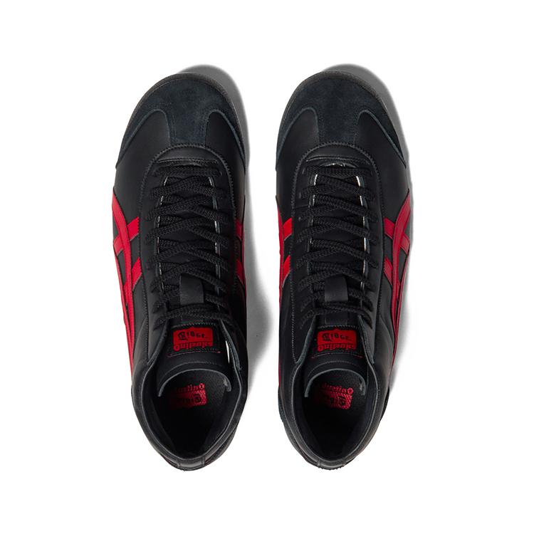 ONITSUKA TIGER Мексика Средний Бегун Покрытие Средний Верх Повседневная Обувь Унисекс Черные Красные Кроссовки 1183B577-001
