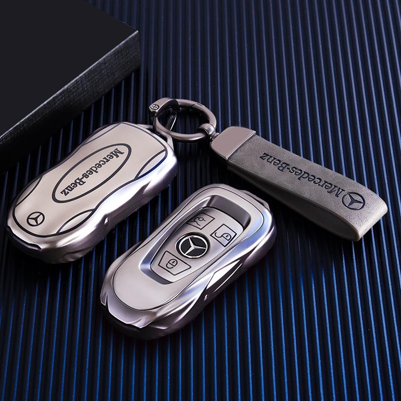 RPO5 PU Car Key Case Cover Shell Fob For Mercedes Benz A B C E Class GLS GLA GLK GLC CLS CLA AMG W204 W205 W212 W463 W176 Keychain