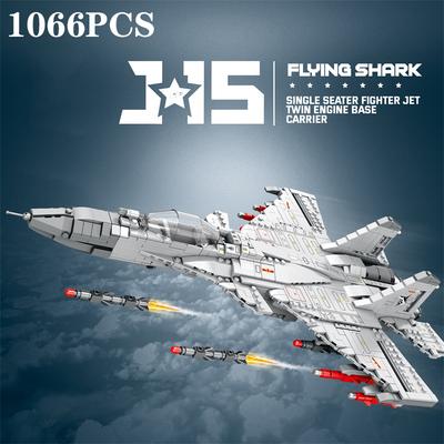 1033 детали Строительные блоки Истребитель J-15 Модель Боевого Самолета ВВС Кирпичики Настольный Дисплей Детские Игрушки Своими Руками Идея Подарки на День Рождения