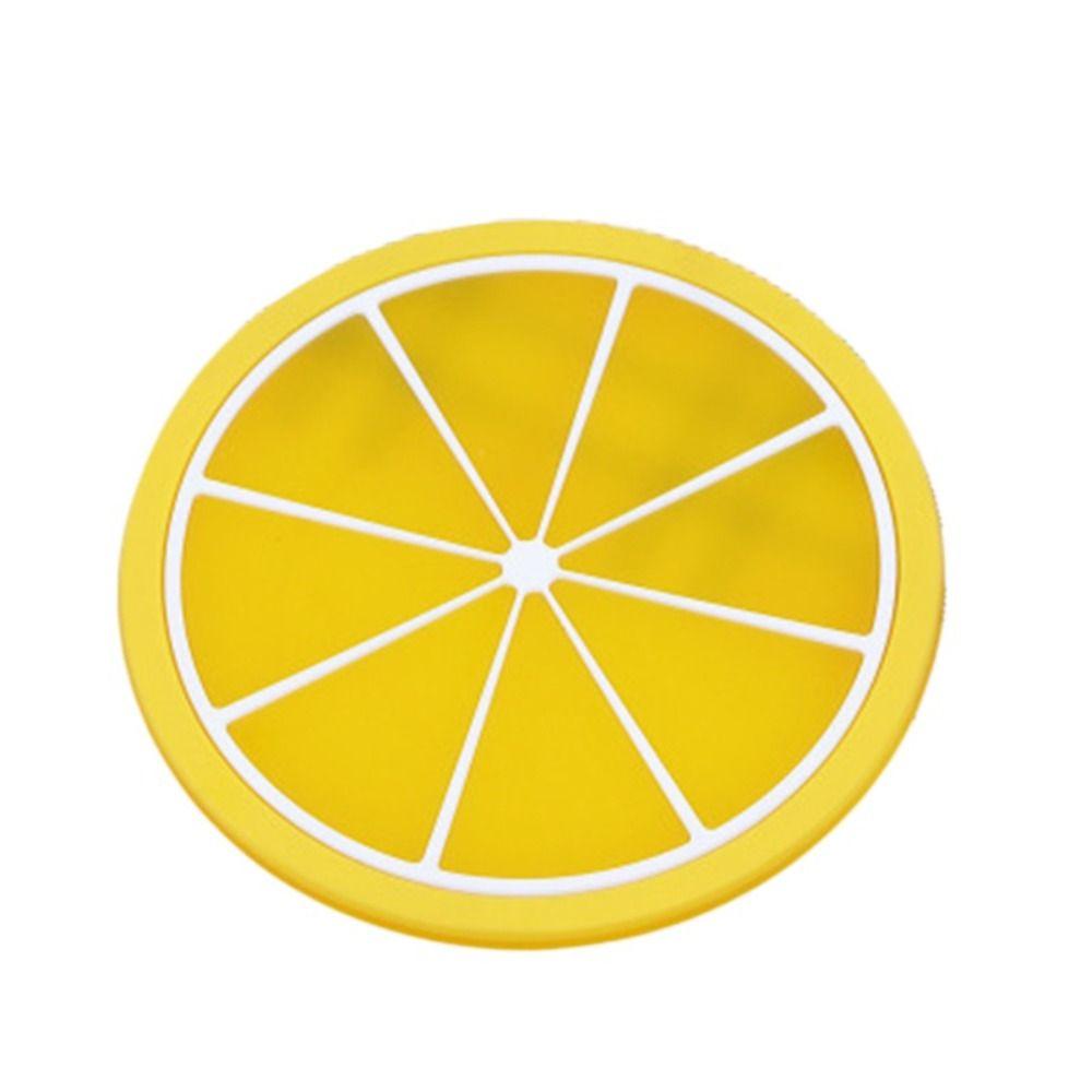 Silicone Cup Mat Non -slip Cup Insulation Pad Tableware Pad Fruit Shape Cup Coaster  Dining Table