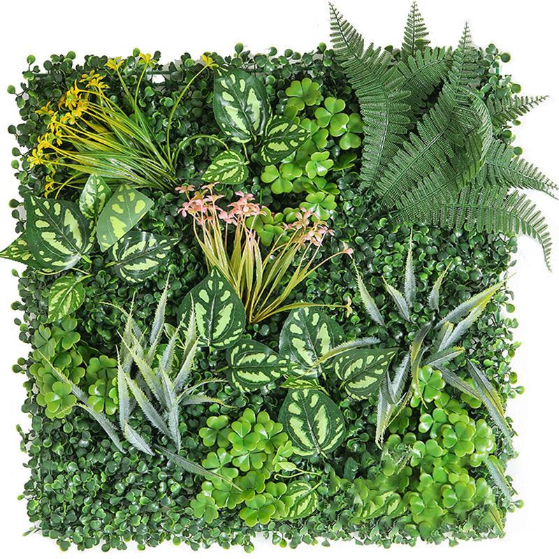 50x50CM Home Decor Lawn Carpet Artificial Plant Wall Panel Flower Wall UV Protection