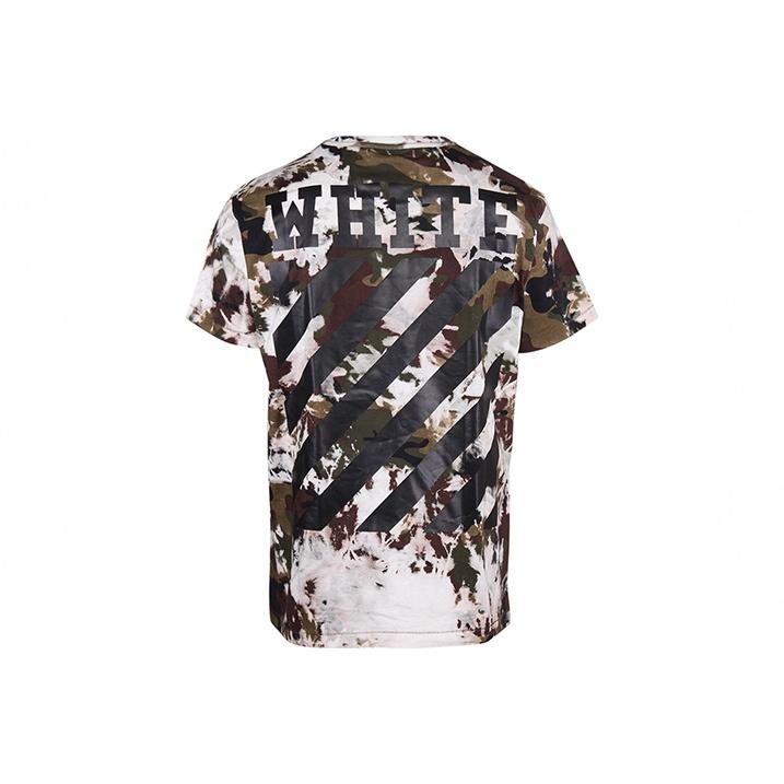 Off-White Мужская футболка с камуфляжным принтом «Снежинка» и короткими рукавами, разноцветные OMAA004S160890049910