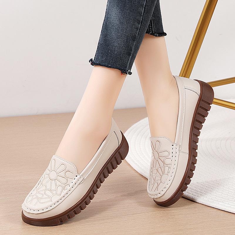 Women's Anti-skid Breathable Single Shoes Women's Summer Walking Shoes Middle-aged Woman‘s Platform Shoes