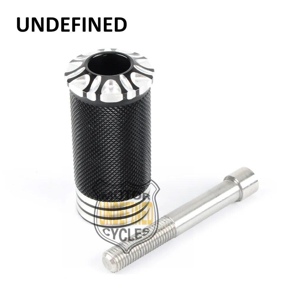 Мотоциклетные подножки с накатанной головкой для Harley Touring Road Glide Sportster 883 1200 XL Dyna Softail Fatboy Black