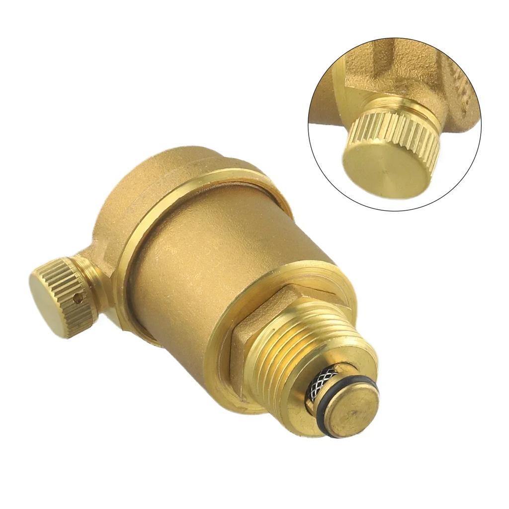 Brass Solar Water Heater Air Vent Valve, Automatic Pressure Release Hot & Cold Water Systems Low Pressure Vessels