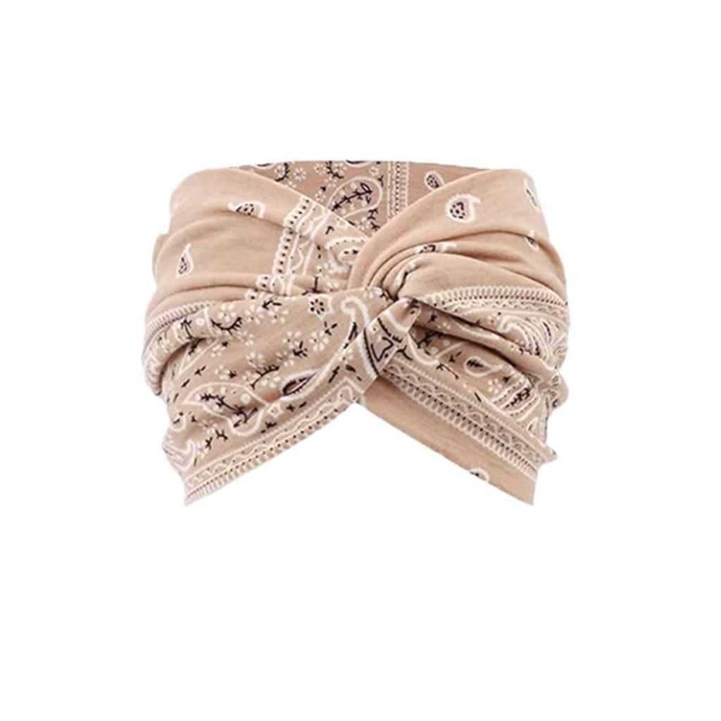 Богемная женская нескользящая повязка для йоги – Широкая, эластичная, влагоотводящая для бега и тренировок