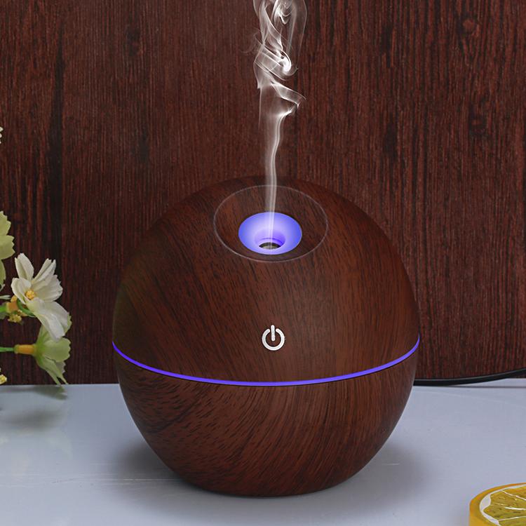 130ml USB Charging Wood Grain Slanting Mist Air Humidifier