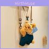Denim Bear Butter Overalls Plush Backpack Cute Teddy Bear Going Out Bag Shoulder