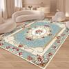 Vintage Rustic Carpet Shabby Rose Rugs Luxury Soft Elegant Traditional Rugs Floral Floor Carpet Home Living Room Bedroom Mats