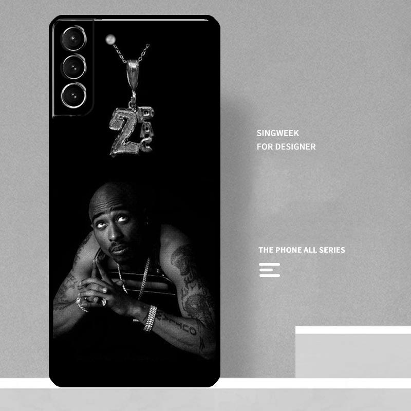 Rapper 2pac Singer Tupac Case For Samsung Galaxy S25 Ultra S20 S21 S22 S23 S24 Ultra S9 S10 Plus S25 FE Phone Cover